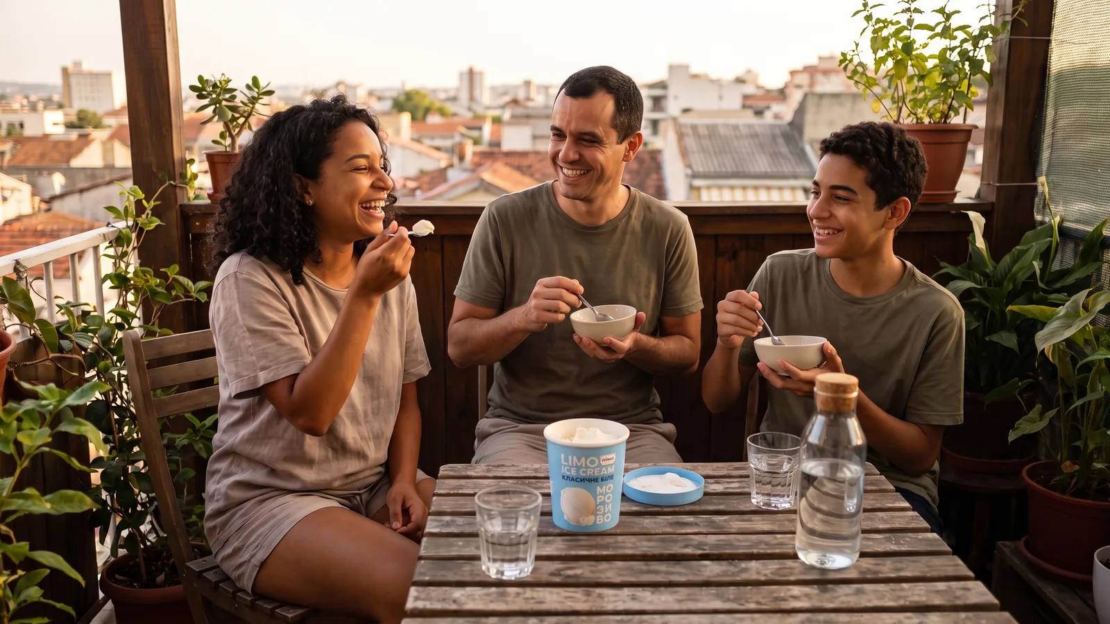 Momento de descanso después del entrenamiento con helado Gelimo Clássicos