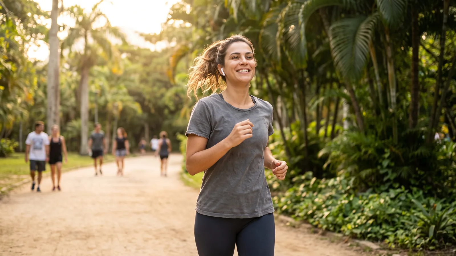 Carrera suave al ritmo de la música para aumentar la motivación durante el entrenamiento