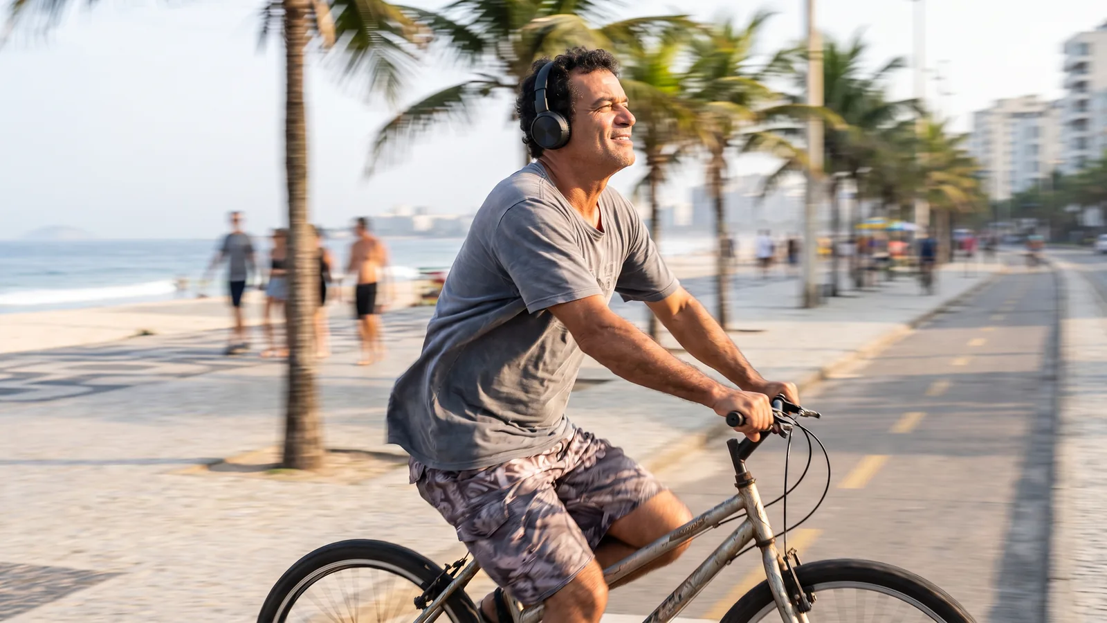 Entrenamiento con audífonos al ritmo de música
