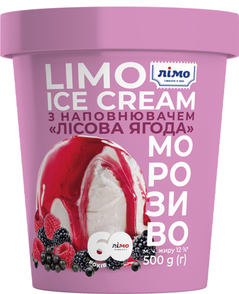 LIMO Ice Cream Lisova Yagoda 500g — formato família